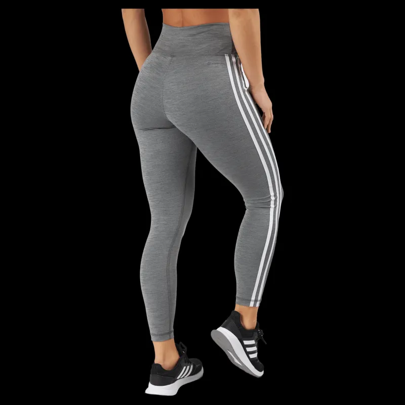 Outlet adidas Train Essentials 3-Stripes High-Waisted 7/8 Leggings Dark Grey Heather Grå
