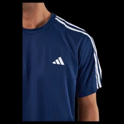 adidas Train Essentials 3-Stripes Training T-Shirt Dark Blue / White Blå