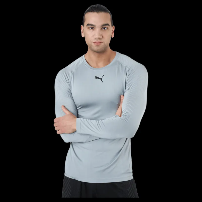 Hot Puma Train Formknit Seamless Ls Tee Medium Gray Heather Blå