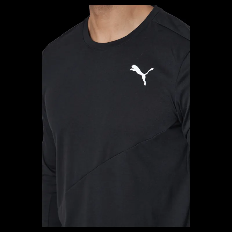 Puma Train Logo Ls Tee Black Svart