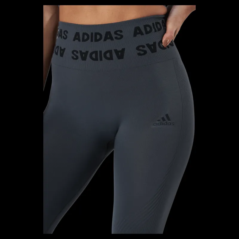 Outlet adidas Training Branded Aeroknit 7/8 High Rise Tight Dgh Solid Grey Grå