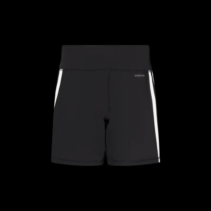 Outlet adidas Training Essentials 3-Stripes High-Waisted Short Leggings Black Svart