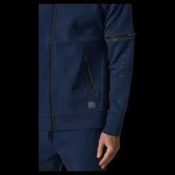 Superdry Training Gymtech Ziphood Navy Marl Blå