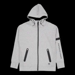 Online Superdry Training Gymtech Ziphood Grey Marl Grå