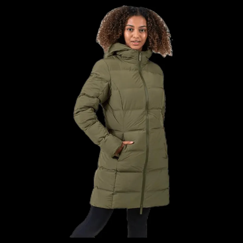 2XU Transit Insulation Longline Jacket Green Hot