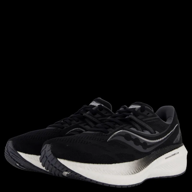 Saucony Triumph 20 Wide Black/white Svart Best