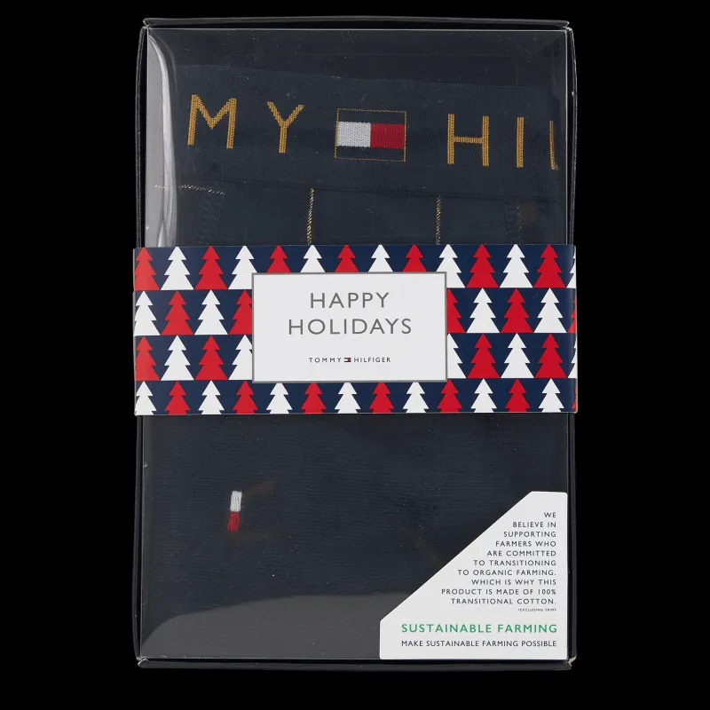 Sale Tommy Hilfiger Trunk & Sock Set Window Check/des Sky Mönstrad