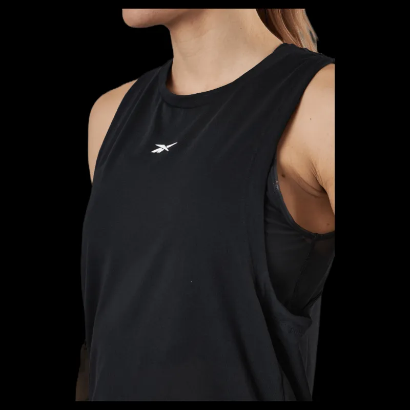 Reebok Ts Lightweight 2In1 Tank Black Svart Discount