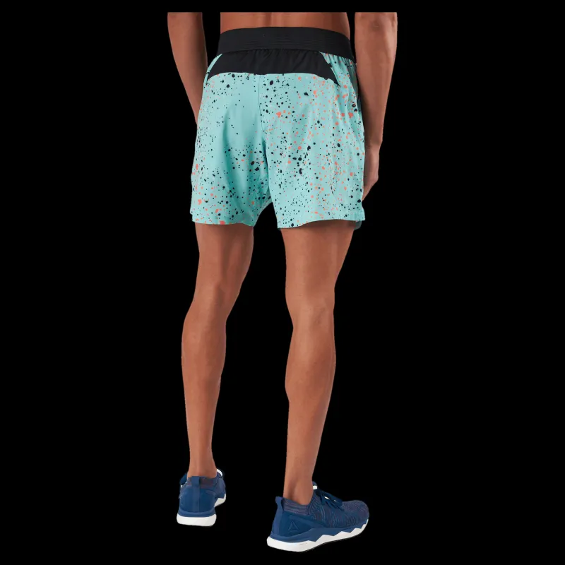 Sale Reebok Ts Strength Aop Short 2.0 Seclte Turkos