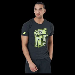 Best Babolat T-shirt Message Black Svart