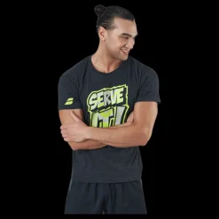 Best Babolat T-shirt Message Black Svart