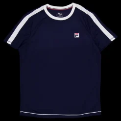 Sale Fila T-shirt Elias Navy/white Blå och Vit