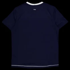 Sale Fila T-shirt Elias Navy/white Blå och Vit