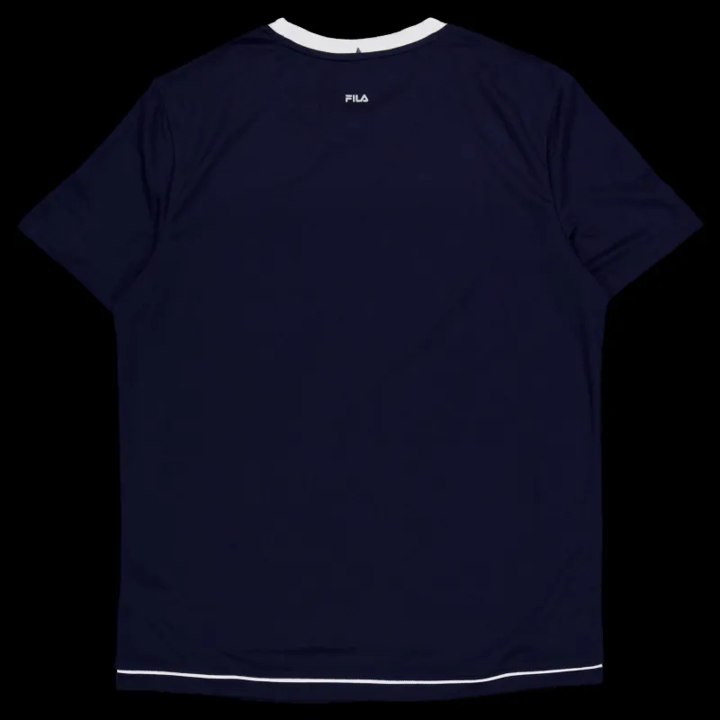 Sale Fila T-shirt Elias Navy/white Blå och Vit