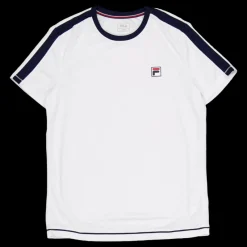 Fila T-shirt Elias White/navy Blå och Vit Hot