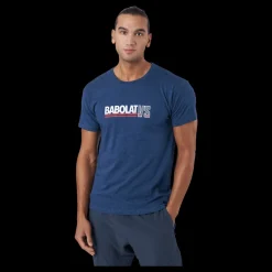 Babolat T-shirt Exercise Vintage Blue Blå Outlet