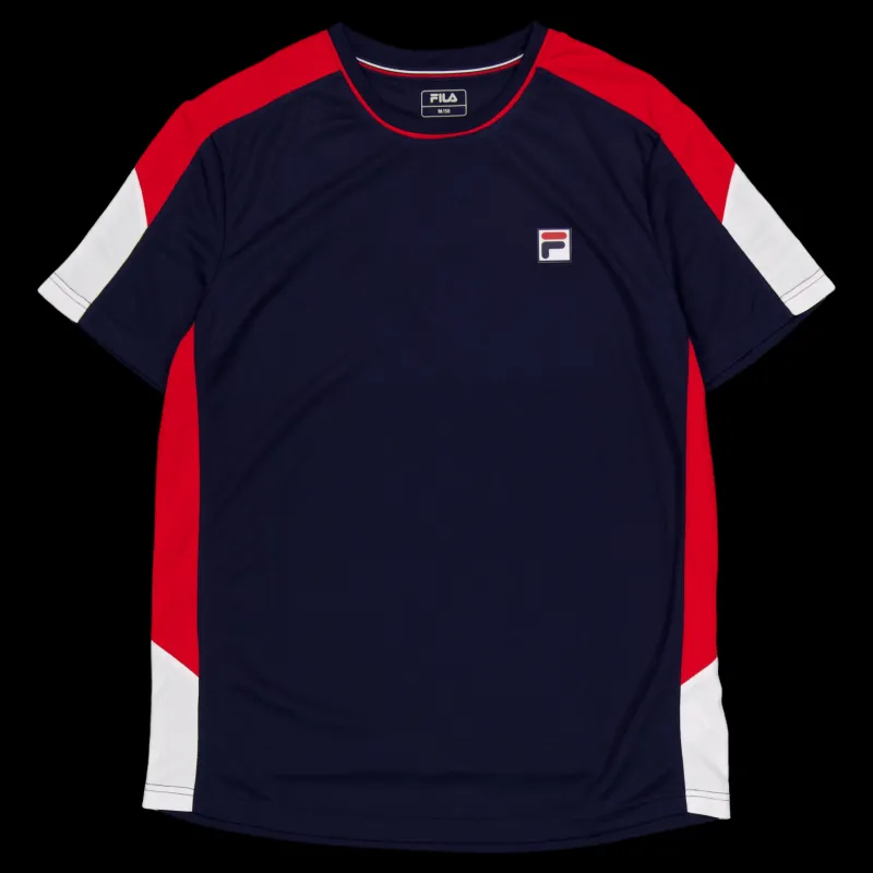 Fila T-shirt Gabriel Navy/redcomb. Blå Clearance