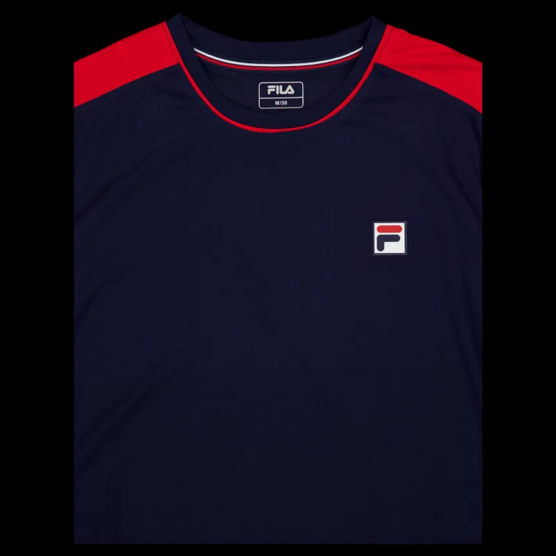 Fila T-shirt Gabriel Navy/redcomb. Blå Clearance