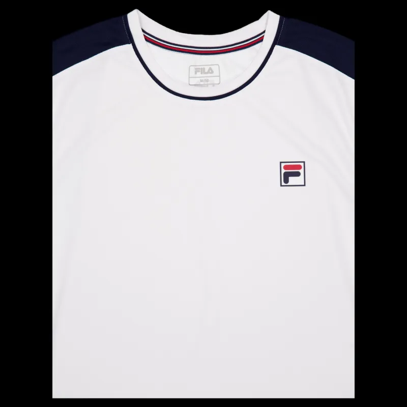 Fila T-shirt Gabriel White/navycomb. Vit