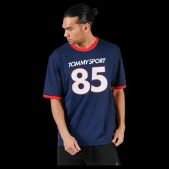 Tommy Hilfiger Sport T-Shirt Oversized '85' Blue Blå Discount