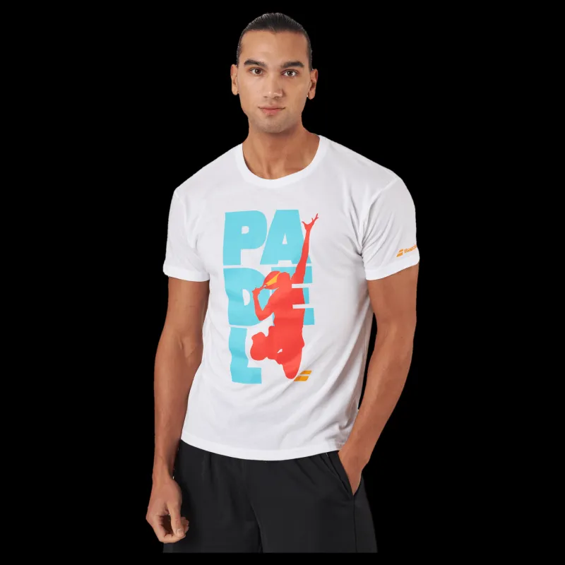 Hot Babolat T-shirt Padel Cotton White Vit