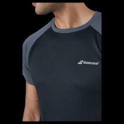 New Babolat T-shirt Play Crew Neck Black Svart