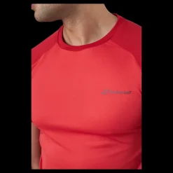 Outlet Babolat T-shirt Play Crew Neck Red Röd