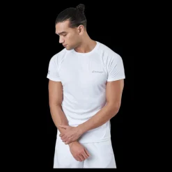 Babolat T-shirt Play Crew Neck White Vit Online
