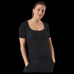 Bread & Boxers T-shirt Ribbed Black Svart