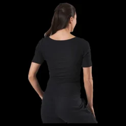Bread & Boxers T-shirt Ribbed Black Svart