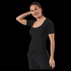 Bread & Boxers T-shirt Ribbed Black Svart