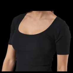 Bread & Boxers T-shirt Ribbed Black Svart