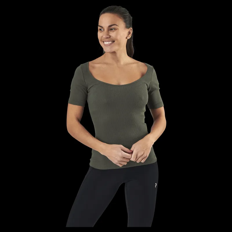 Bread & Boxers T-shirt Ribbed Green Grön