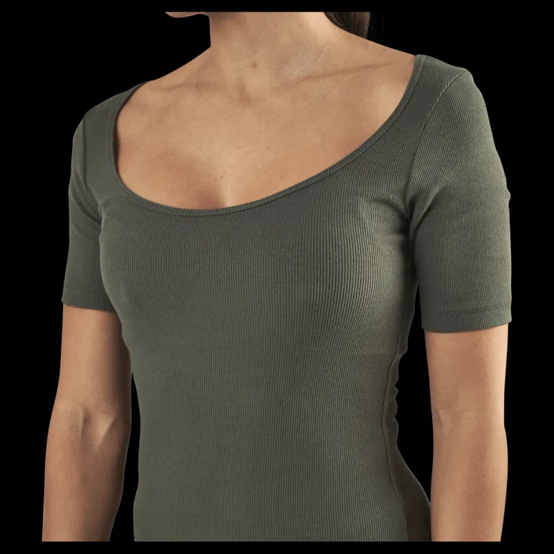 Bread & Boxers T-shirt Ribbed Green Grön