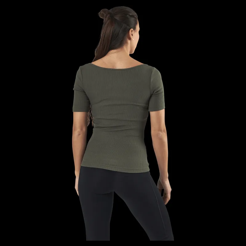 Bread & Boxers T-shirt Ribbed Green Grön