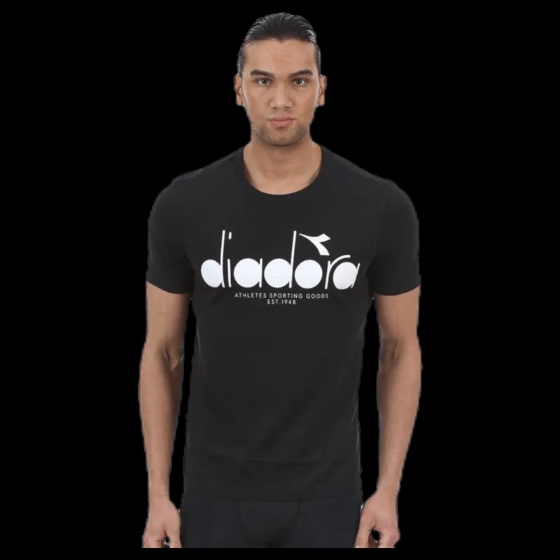 New Diadora T-Shirt SS BL White/Black Vit och Svart