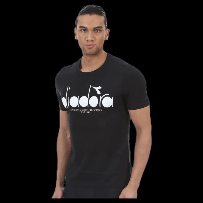New Diadora T-Shirt SS BL White/Black Vit och Svart