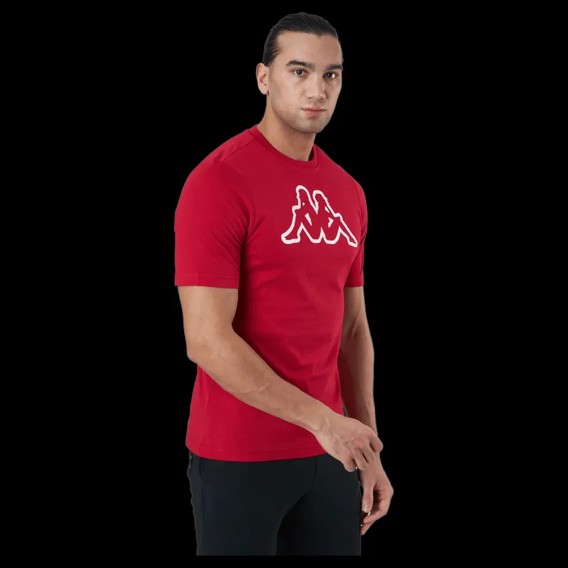 Discount Kappa T-Shirt S/S, Cromen Red Röd