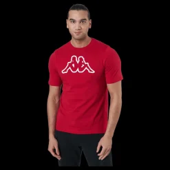 Discount Kappa T-Shirt S/S, Cromen Red Röd