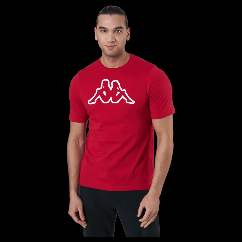 Discount Kappa T-Shirt S/S, Cromen Red Röd
