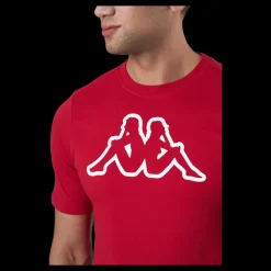 Discount Kappa T-Shirt S/S, Cromen Red Röd