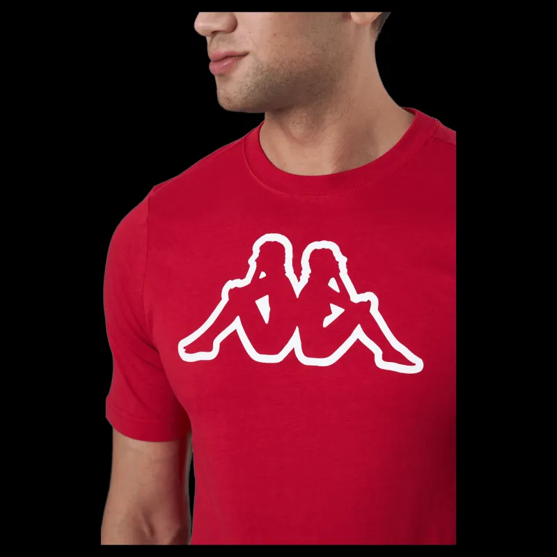 Discount Kappa T-Shirt S/S, Cromen Red Röd