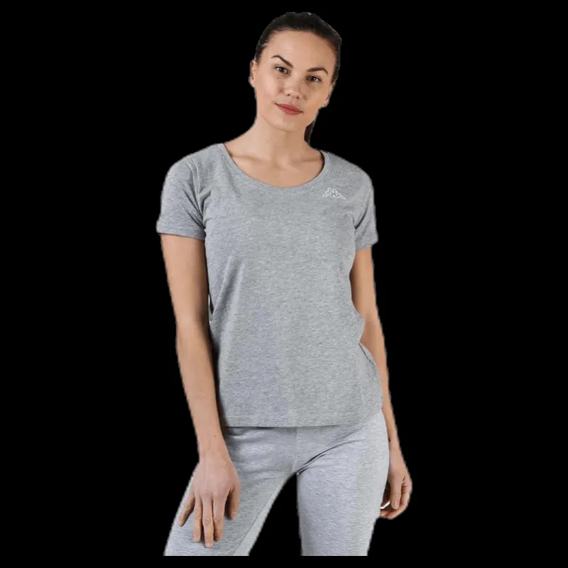 Hot Kappa T-Shirt S/S, Logo Momba Grey Grå