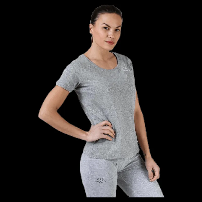 Hot Kappa T-Shirt S/S, Logo Momba Grey Grå