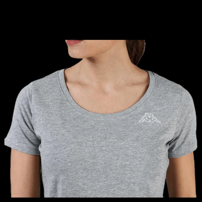 Hot Kappa T-Shirt S/S, Logo Momba Grey Grå