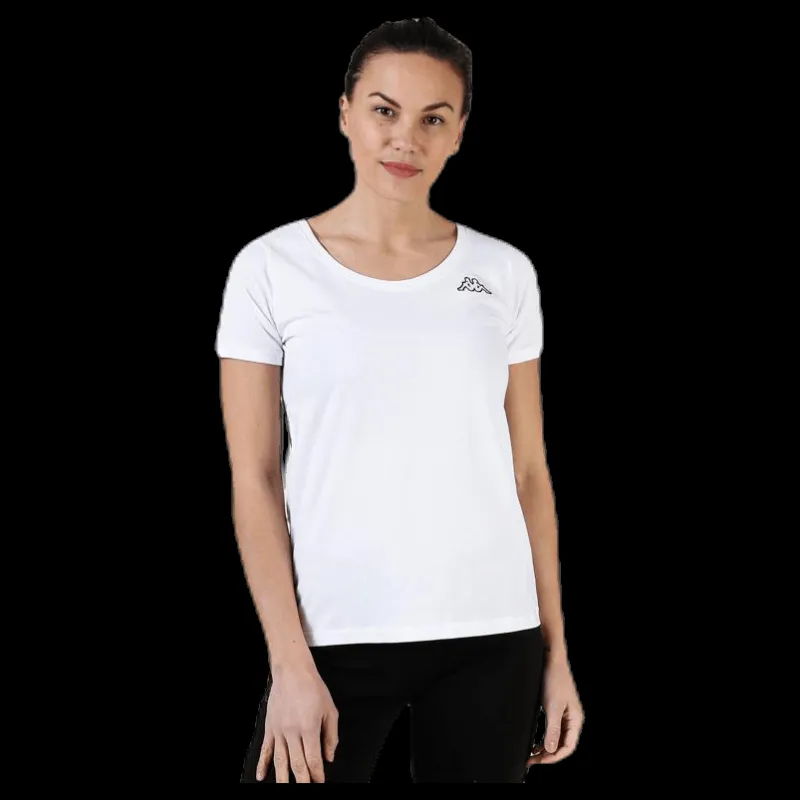 Hot Kappa T-Shirt S/S, Logo Momba White Vit