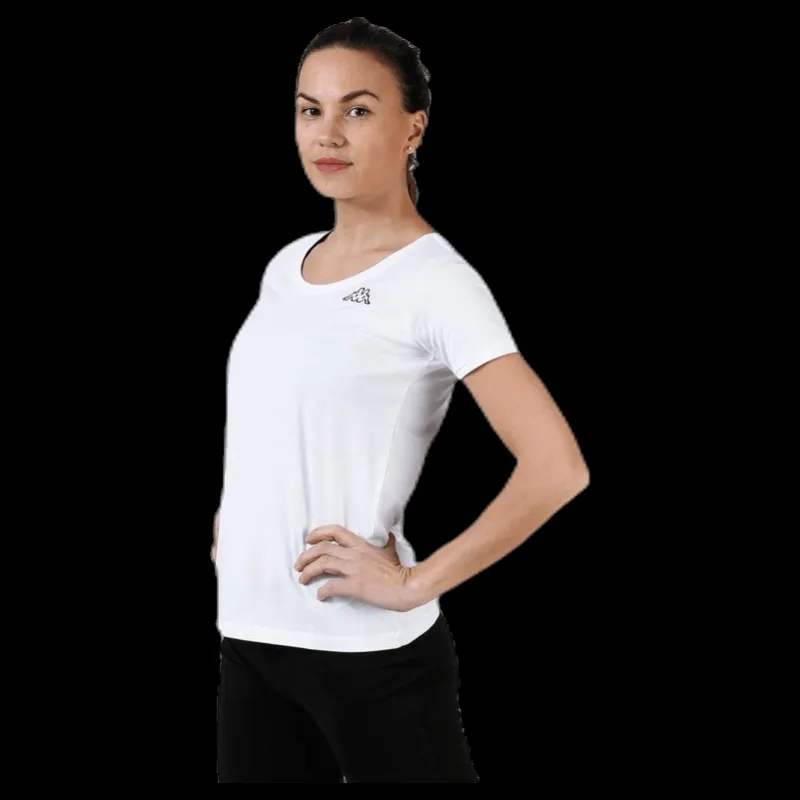 Hot Kappa T-Shirt S/S, Logo Momba White Vit