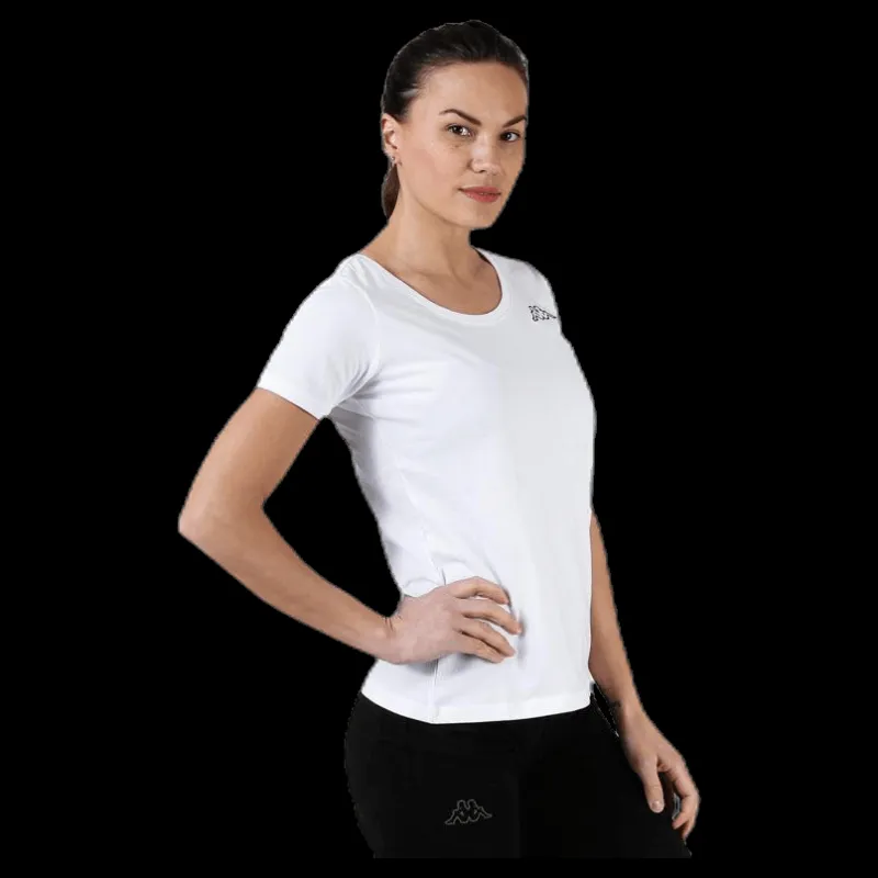 Hot Kappa T-Shirt S/S, Logo Momba White Vit