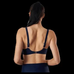 Online Abecita Twisted Solid Unique Wire Bra Blue Blå