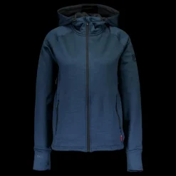 Clearance Tenson Txlite Hoodie Zip W Midnight Navy Blå